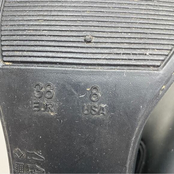 Jeffrey Campbell Black Pull on Rain Boots Chelsea Bootie Havana Rubber US 8 - Picture 9 of 11